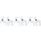 vidaXL LED jelene 6 pcs srebrna 45 x 19 x 65 cm blago | Shoptok.si