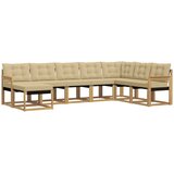  Set vanjskih sofa 8 pcs Bijela i bež | shoptok.hr