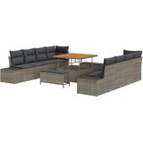  Set vrtnog namještaja od 11 dijelova s jastučićima sivo poli ratan dvosed vrtna sofa s jastučićima sivo poli ratan set vrtne b | shoptok.hr