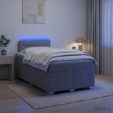  Boxspring krevet s madracem Svjetlosiva 120 x 190 cm Tkanina Cijene