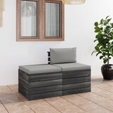 The Living Store Vrtna garnitura iz palet 2-delna z blazinami trdna borovina - Vrtna Sedežna Garnitura, (21475378) | Shoptok.si