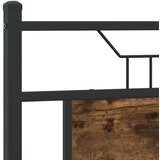  Posteljno vzglavje dimljeni hrast 140cm inženirski les in jeklo, (21829367) | Shoptok.si