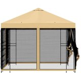  Vrtni gazebo s stranskimi stenami 3 x 3 m Krem, (5000234209) | Shoptok.si