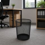 Office Waste Bin Metal Mesh Round Black 10 L | shoptok.hr