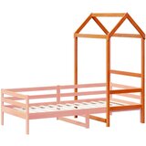 vidaXL Streha za otroško posteljo voščeno rjava 98x70x176,5cm borovina | Shoptok.si