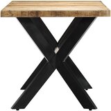  Blagovaonski stol od masivnog grubog drva manga 140x70x75 cm | shoptok.hr