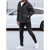 DStreet Men's transitional softshell jacket with hood dark gray | Eponuda.ba