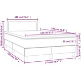  Krevet s oprugama i madracem LED tamnoplavi 120 x 190 cm baršun | shoptok.hr
