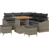 Vrtna sedežna garnitura z blazino s shranjevanjem 8 pcs Siva, (5000134842) | Shoptok.si