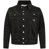 Calvin Klein Prijelazna jakna crni traper / bijela