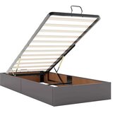 vidaXL Otomanski posteljni okvir z vzmetnicami siv 200x200cm um. usnje | Shoptok.si