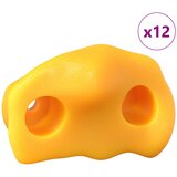 vidaXL Oprijemala za plezanje 12 pcs Rumena 100 x 67 x 43 mm PP, (5000202769) | Shoptok.si