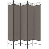 Sobna pregrada s 5 panela antracit 200x220 cm od tkanine | shoptok.hr