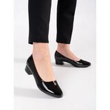 GOODIN Lacquered pumps with low heels black | Shoptok.si