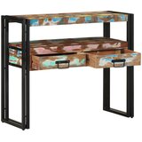 vidaXL Krajnji stolovi Višebojni Masivno obnovljeno drvo 90 x 33 x 75 cm | shoptok.hr