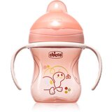Chicco Training Cup 6m+ šalica za učenje pijenja s ručkama Pink 200 ml | shoptok.hr