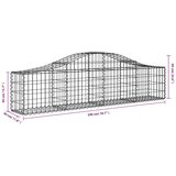  Gabionska košara s lukom 200 x 30 x 40/60 cm pocinčano željezo | shoptok.hr