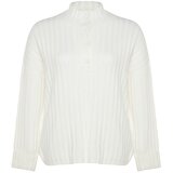 Trendyol Curve Ecru Knitwear Cardigan with Button Closure | Shoptok.si