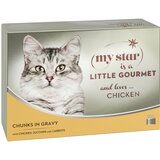 My Star koščki v omaki Gourmet pločevinka 12 x 85 g - Piščanec, bučke, korenje Cene