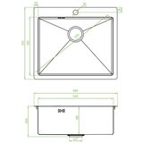 LAVEO Inox sudoper Marmara sa sifonom, zlatni, 51x59 cm | shoptok.hr