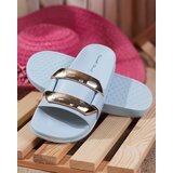 Resti Blue women's slippers with golden Serina ornament - Footwear | shoptok.hr