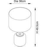  Endon 93067 - Stona lampa ZINNIA 1xE27/10W/230V plava/zlatna | Eponuda.com