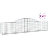  Lučne gabionske košare 20 kom 300x30x60/80 cm pocinčano željezo | Eponuda.com