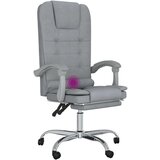  Masažni uredski naslonjač od tkanine svjetlosivi | shoptok.hr