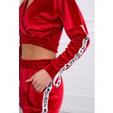 Kesi Komplet od velura s natpisom Queen red grey tamnocrvena | Crveno | ePonuda.com