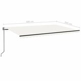 Tenda na automatsko uvlačenje 500 x 350 cm krem | shoptok.hr