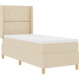 vidaXL Box Spring Postelja z Blazino Krem 80x200 cm Tkanina, (22050809) | Shoptok.si