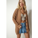 Happiness İstanbul Women's Biscuits Buttoned Oversized Knitwear Cardigan Cene