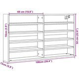 vidaXL Vitrina bijela 100x15x58 cm konstruirano drvo | shoptok.hr