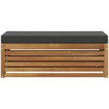  Klupa za sjedenje Prirodna i antracit 115 x 43 x 37 cm | Eponuda.com
