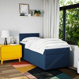  Krevet s oprugama i madracem plavi 90 x 200 cm od tkanine | shoptok.hr