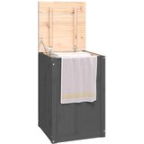  Kutija za rublje siva 44x44x66 cm od masivne borovine | shoptok.hr