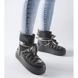 Gemre Gray patent snow boots with rhinestones Alceo | ePonuda.com