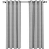 Furnova Zatemnitvene zavese z obročki 2 kosa sive 140x175 cm, (21918243) | Shoptok.si