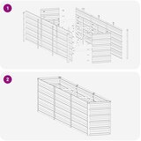  Povišeni vrtni krevet Antracit 240 x 40 x 55 cm | shoptok.hr