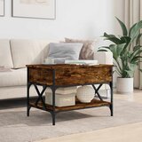  Stolić za kavu boja hrasta 70 x 50 x 50 cm od drva i metala | shoptok.hr