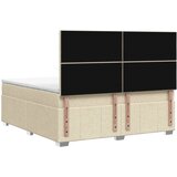  LED okvir za krevet s madracem Krem 140 x 200 cm Tkanina | shoptok.hr
