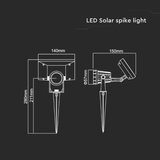  LED solarna svetiljka SPIKE LED/2W/5,5V IP65 3000K 1200 mAh | Eponuda.com