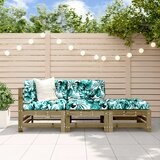 Maison Chic Seti vrtnega pohištva - Vrtna garnitura - Vrtni pohištvo set 3-delna impregnirana borovina, (21811454) | Shoptok.si