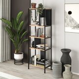 Marckeric Crna/u prirodnoj boji biblioteka u dekoru hrasta 58x175 cm Alabama – | shoptok.hr