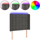 Maison Chic led posteljno vzglavje - vzglavna omarica - nočna omarica temno sivo 93x16x118/128 cm žamet, (21709368) Cene