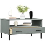  Stolić za kavu s metalnim nogama sivi 85x50x45 cm drveni OSLO | shoptok.hr