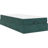  Posteljni okvir z vzmetnico z vzmetnico 2 pcs Zelena Žamet, (5000127851) | Shoptok.si