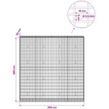  Gabion s žicom debljine 3,5 mm i mrežom 5x10 cm 200x30x200 cm Slike
