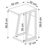 Hanah home lissa - white sapphirewhite side table | ePonuda.com