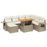 Maison Chic Seti vrtnega pohištva - Vrtna garnitura - Vrtni pohištvo set 8-delna z blazinami bež poli ratan, (21800626) | Shoptok.si